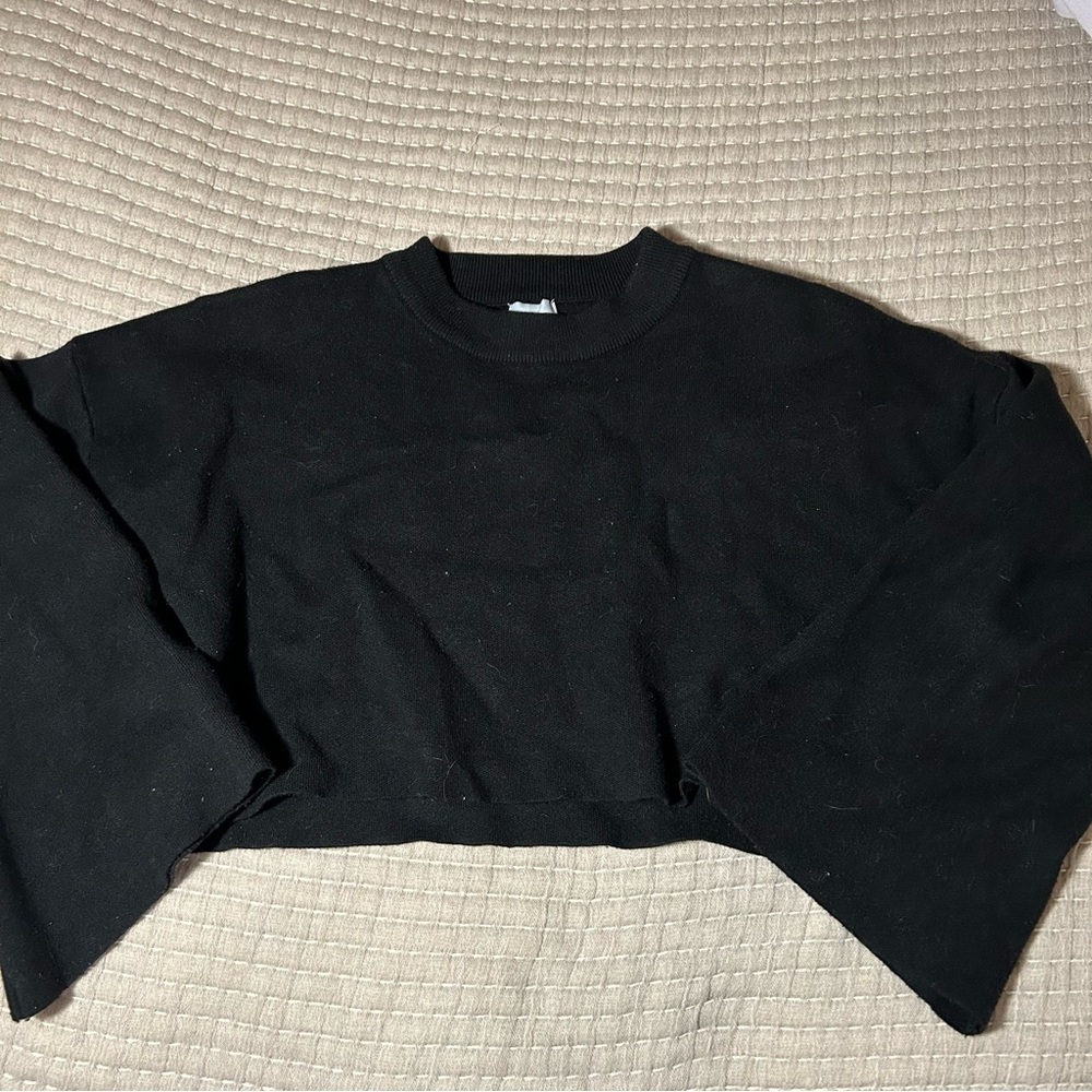 princess polly cropped knit long sleeve
